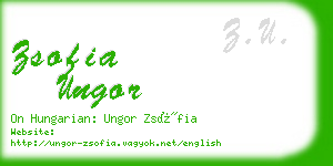 zsofia ungor business card